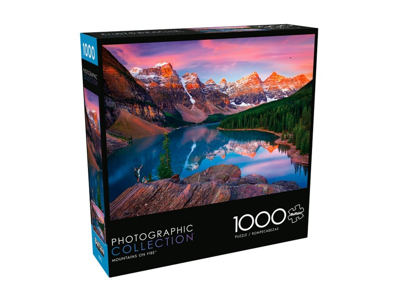 Buffalo Games - Mountains on Fire - Chip Phillips - 1000 Piece Jigsaw Puzzle for Adults - Challenging Mountain Sunset Puzzle Perfect for Game Nights - Finished Size 26.75 x 19.75 - Image 1